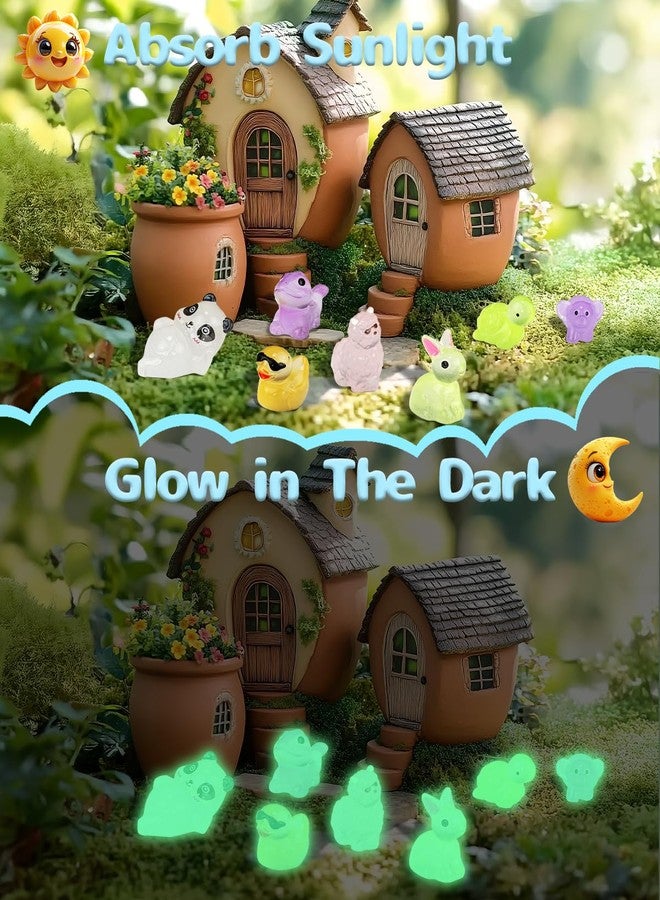 Piemow 160 Pcs Mini Resin Animals Kit - Luminous Tiny Resin Animals Figurines Accessories Gifts for Aquarium Fairy Garden Bonsai Decor - Image 3